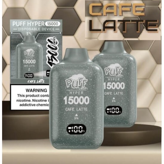 Pufftech Hyper 15000 Puff Bar %5 Nikotin Cafe Latte