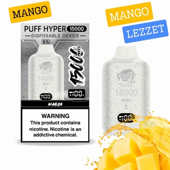 Pufftech Hyper 15000 Puff Bar %5 Nikotin Mango