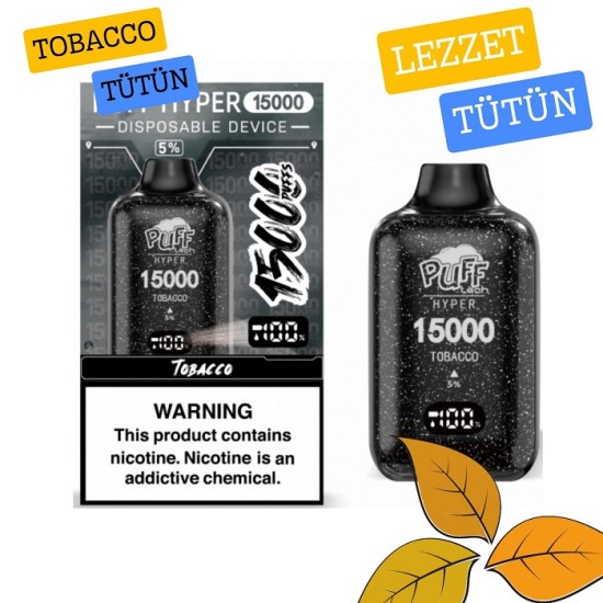 Pufftech Hyper 15000 Puff Bar %5 Nikotin Tobacco