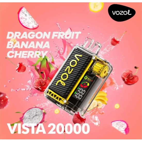 Vozol Vista 20000 Puff Bar %5 Nikotin Dragon Fruit Banana Cherry