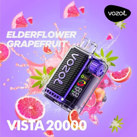 Vozol Vista 20000 Puff Bar %5 Nikotin Elderflower Grapefruit