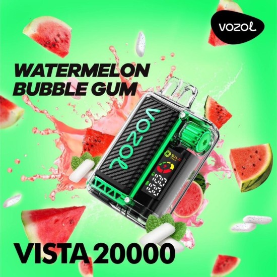 Vozol Vista 20000 Puff Bar %5 Nikotin Watermelon Bubble Gum