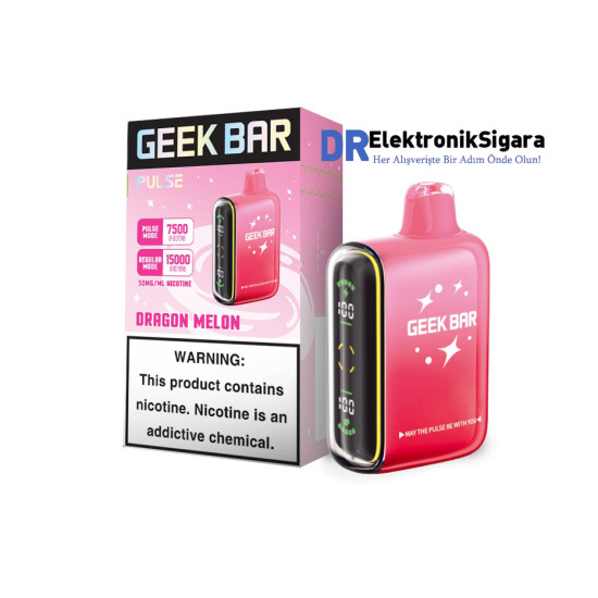 Geek Bar Pulse 15000 Puff %5 Nikotin Dragon Melon Geek Bar Pulse 15000 Puff %5 Nikotin Dragon Melon