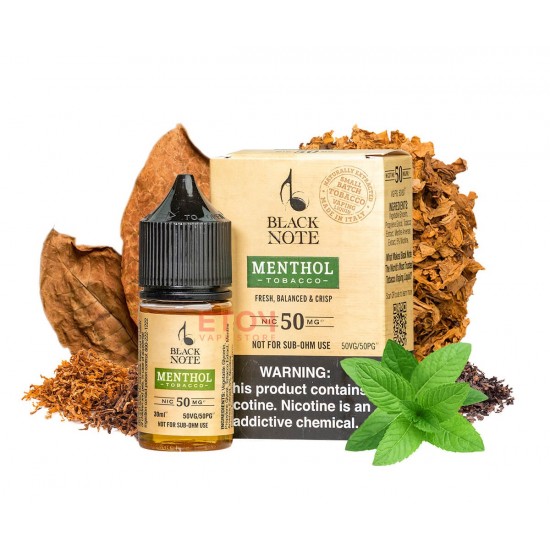 Black Note Menthol Tobacco 30ml Salt Premium Likit