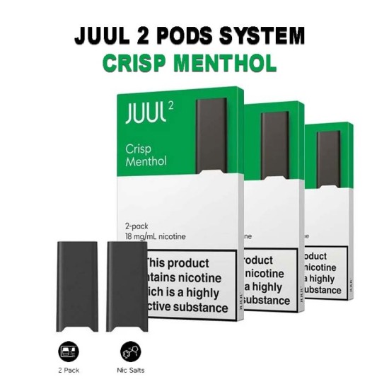 juul 2 Pod Crisp Menthol (Kartuş) 2'li Paket